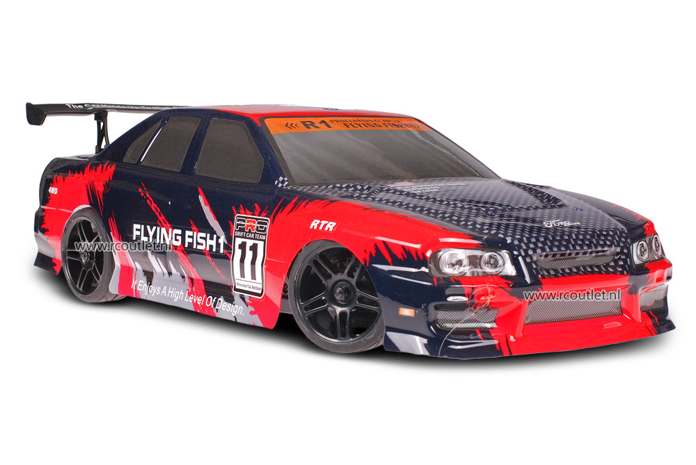 Himoto 1:10 Brushless Nissan Skyline Red Carbon