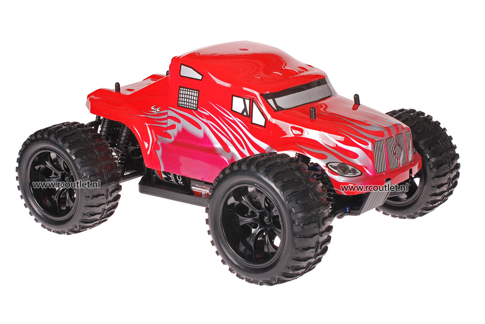 Himoto 1:10 RC Monster Truck Red Metallic 2.4GHz AANBIEDING!