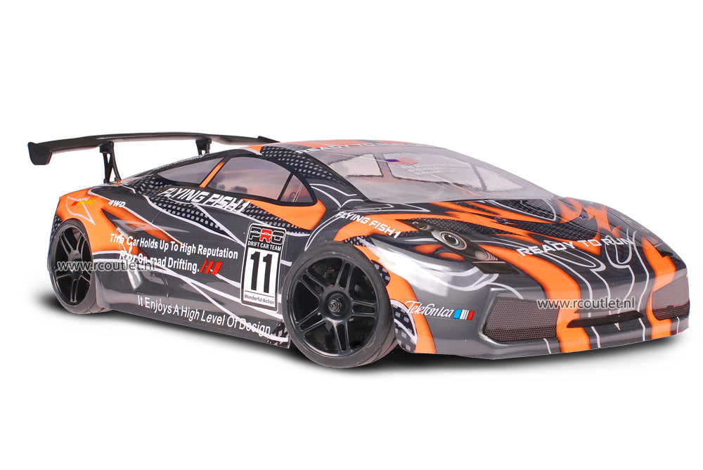 Himoto 1:10 Lamborghini Orange Carbon