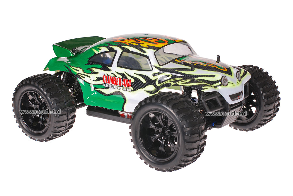 Himoto 1:10 RC Monster Truck Baja Green White 2.4GHz AANBIEDING!