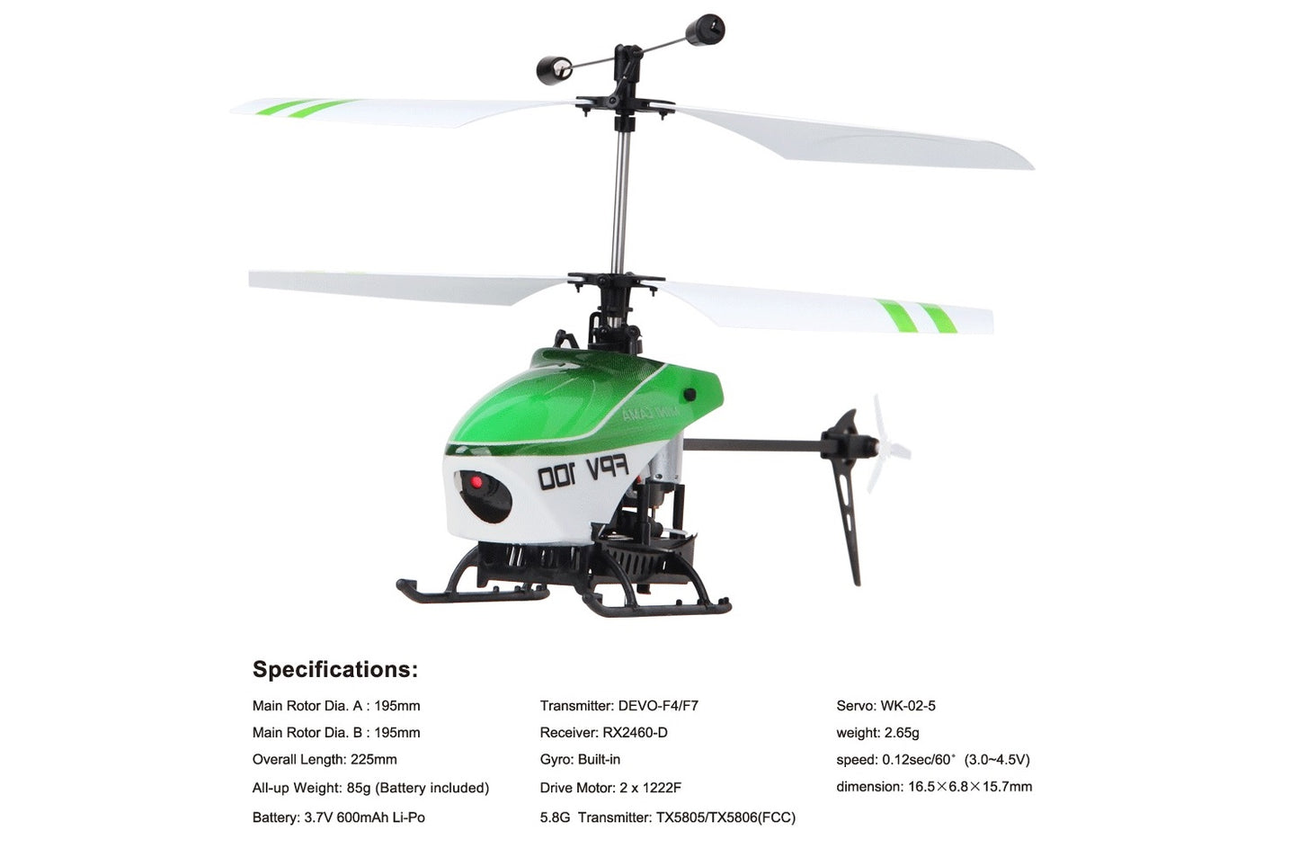 Walkera FPV100 met DEVO F4