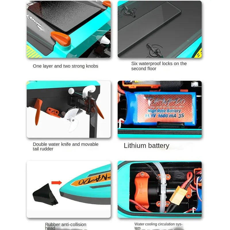 Heng Long 3789 Tornado Speedboot + 3S LiPo Accu | 65km/uur