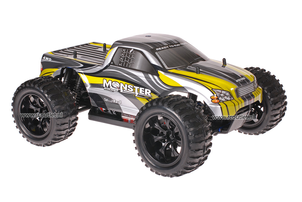 Himoto 1:10 RC Monster Truck Grey Yellow 2.4GHz AANBIEDING!