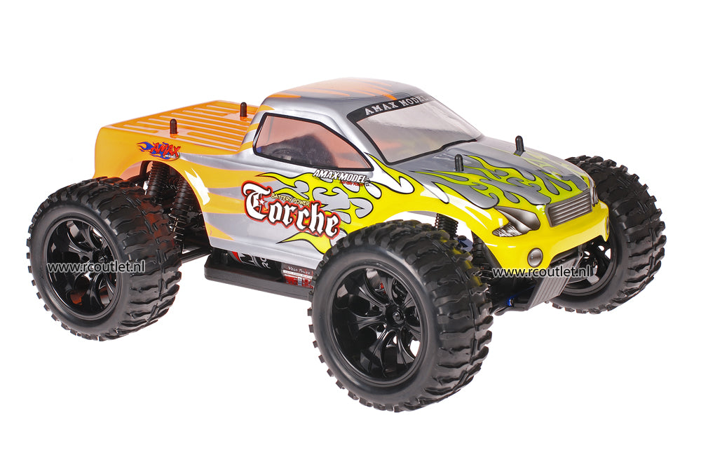 Himoto 1:10 RC Monster Truck Metal Flames 2.4GHz AANBIEDING!