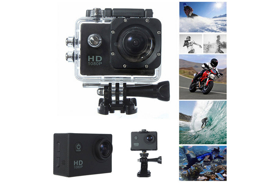 HD Action Sports Camera 1080P 2inch LCD 30m Waterproof