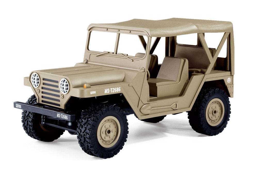 Vortex RC Military Jeep 4WD Brown 2.4GHz
