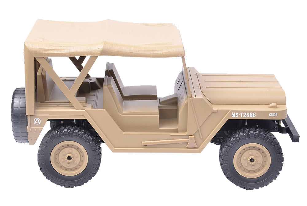 Vortex RC Military Jeep 4WD Brown 2.4GHz