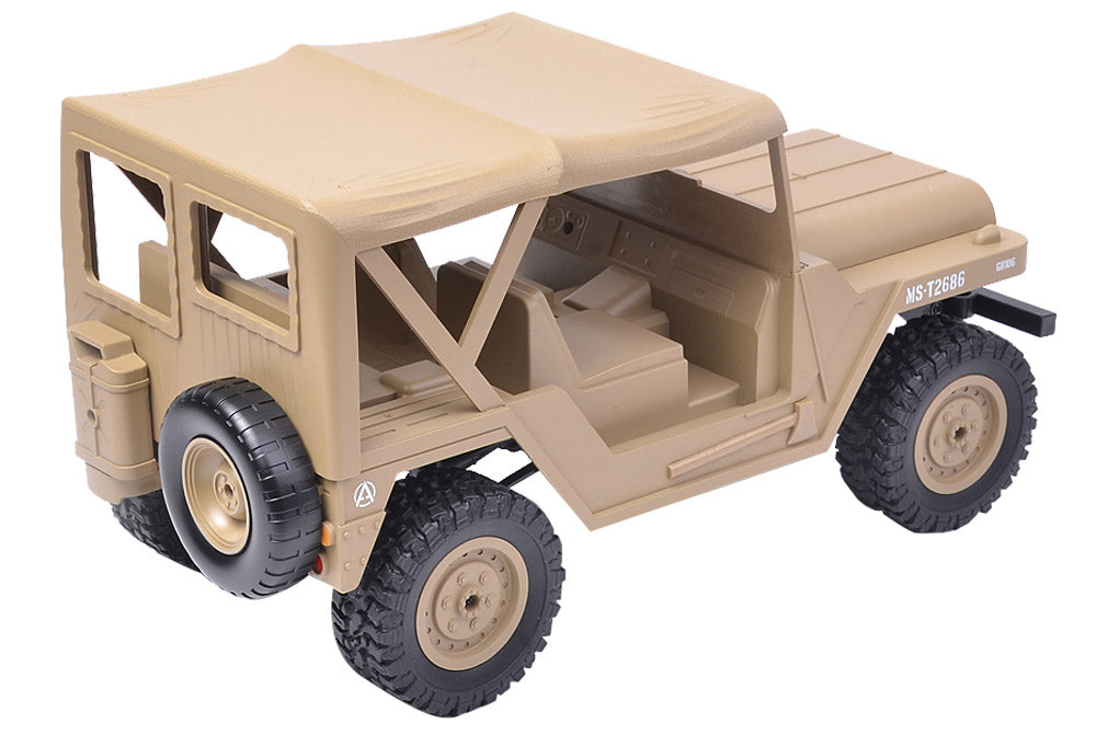 Vortex RC Military Jeep 4WD Brown 2.4GHz