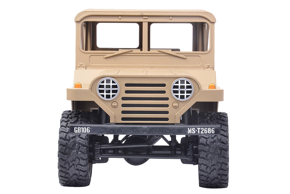 Vortex RC Military Jeep 4WD Brown 2.4GHz