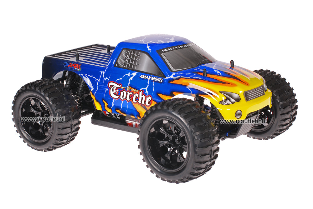 Himoto 1:10 RC Monster Truck Blue Yellow Atlas 2.4GHz AANBIEDING!