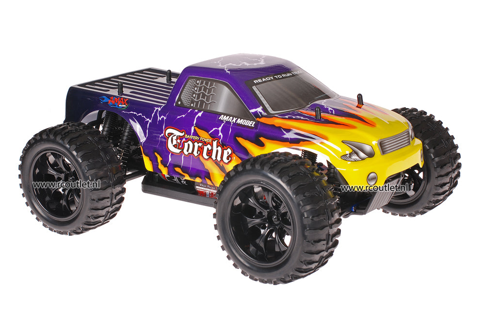 Himoto 1:10 RC Monster Truck Purple Lightning 2.4GHz AANBIEDING!