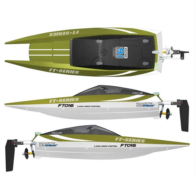 Fei Lun FT016 Boot + 2S LiPo Accu | 30km/uur! Groen