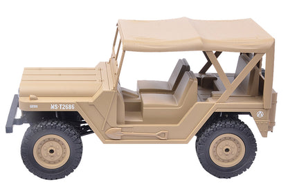 Vortex RC Military Jeep 4WD Brown 2.4GHz