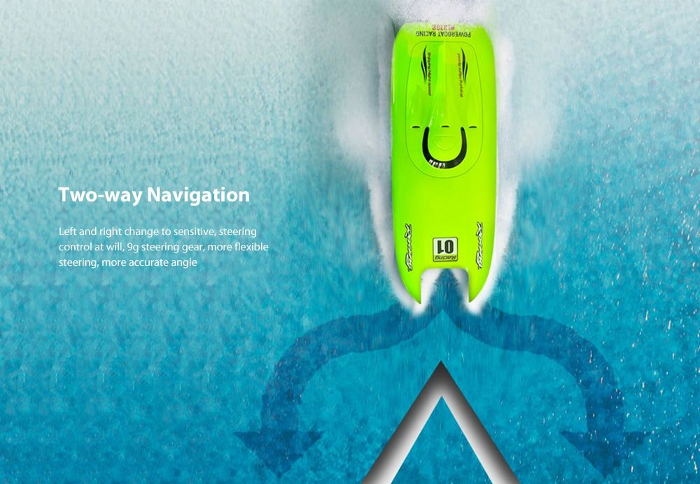 Heng Long 3788 Katamaran Speedboot + 2S LiPo Accu | 30km/u Geel