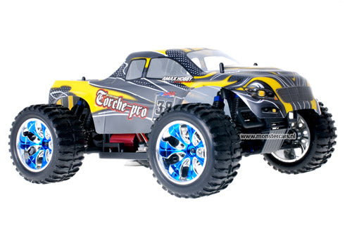 Himoto Brushless Truck Yellow Carbon 2.4GHz AANBIEDING!