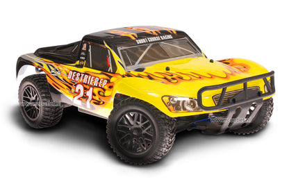 Himoto 1:10 Brushless Rally Short Course Truck Black Flames