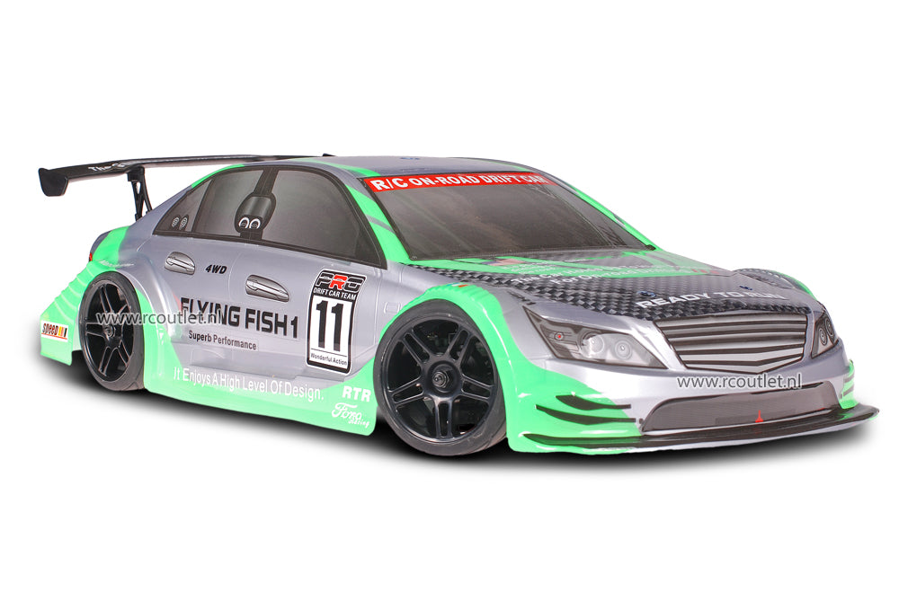 Himoto 1:10 Brushless Mercedes Green Carbon