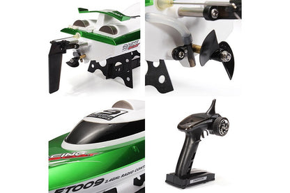 Fei Lun FT009 Boot + 2S LiPo Accu | 30km/uur! Groen
