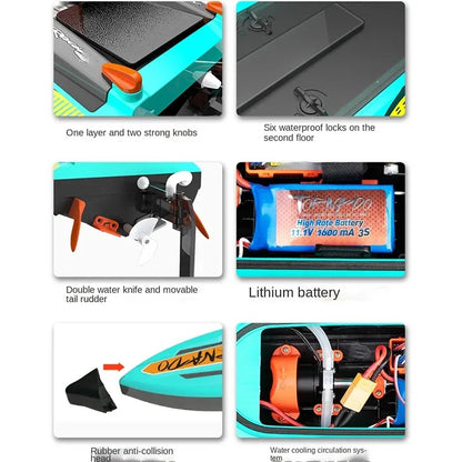 Heng Long 3789 Tornado Speedboot + 3S LiPo Accu  |  65km/uur