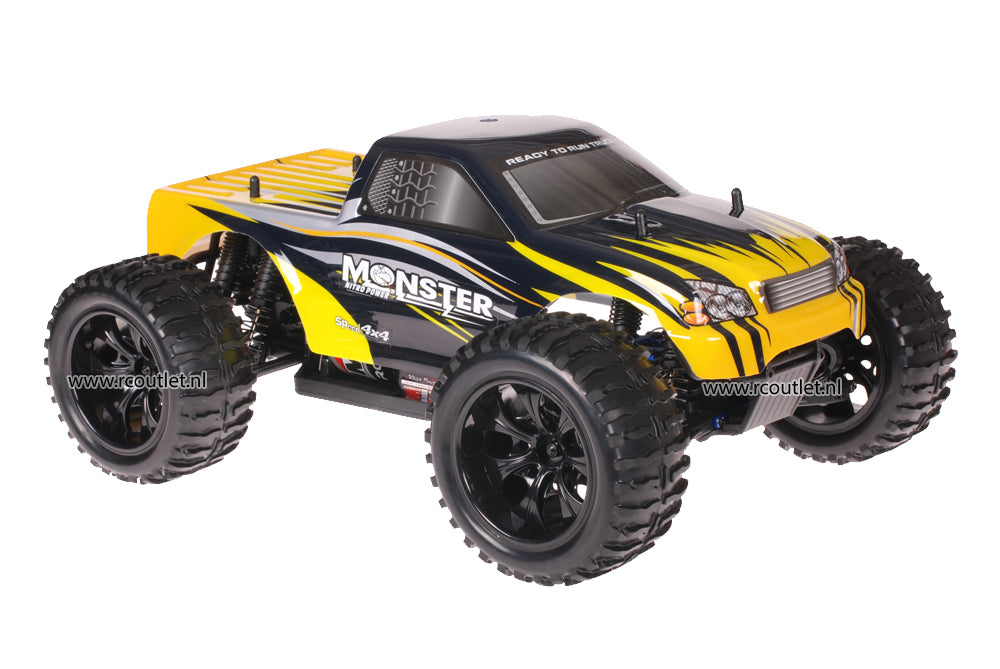 Himoto 1:10 RC Monster Truck Black Yellow Sting 2.4GHz AANBIEDING!