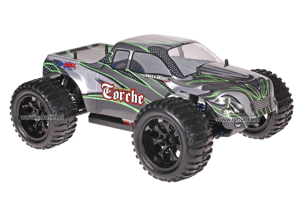 Himoto 1:10 RC Monster Truck Green Carbon 2.4GHz AANBIEDING!