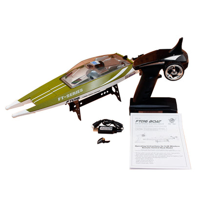Fei Lun FT016 Boot + 2S LiPo Accu | 30km/uur! Groen