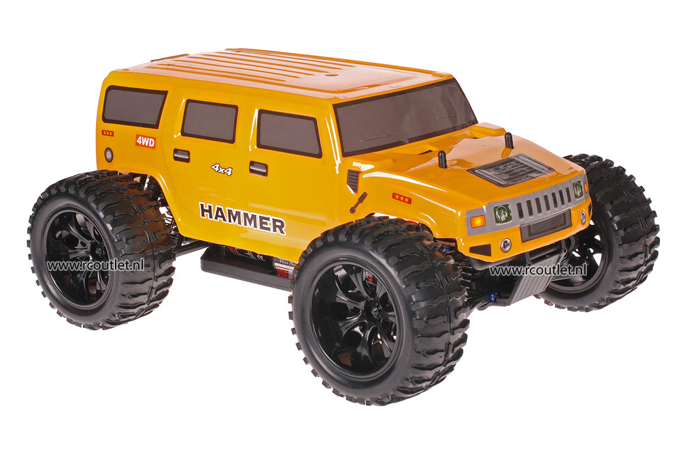 Himoto 1:10 RC Monster Truck Hummer Yellow 2.4GHz AANBIEDING!