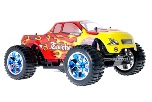 Himoto Brushless Truck Red Flames 2.4GHz AANBIEDING!