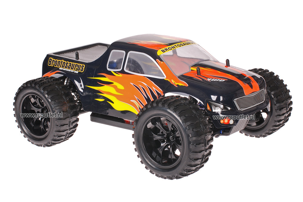 Himoto 1:10 RC Monster Truck Orange Flames 2.4GHz AANBIEDING!