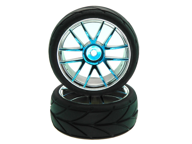 02020PB Velg + Band CHROME BLAUW NASCADA (2St)