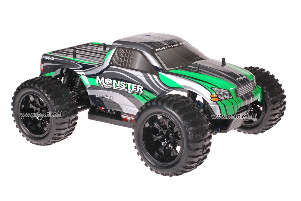 Himoto 1:10 RC Monster Truck Grey Green 2.4GHz AANBIEDING!
